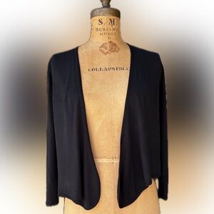 MaxMara Lightweight Black High-Low Cardigan